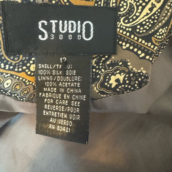 Vintage Silk Paisley Print Blazer - Picture 5 of 5